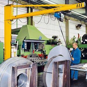 swiveling wall mounted and pillar jib crane