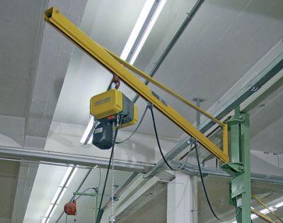 Slewing wall cranes