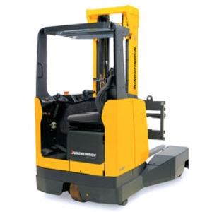 electric forklift truck with retractable fork