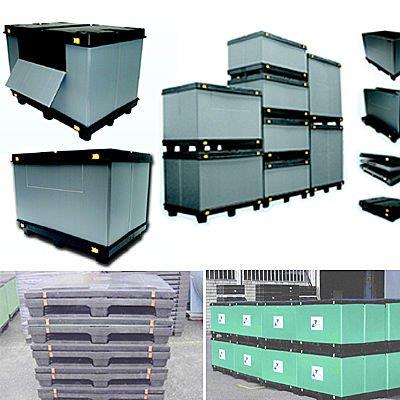 collapsible plastic pallet-box