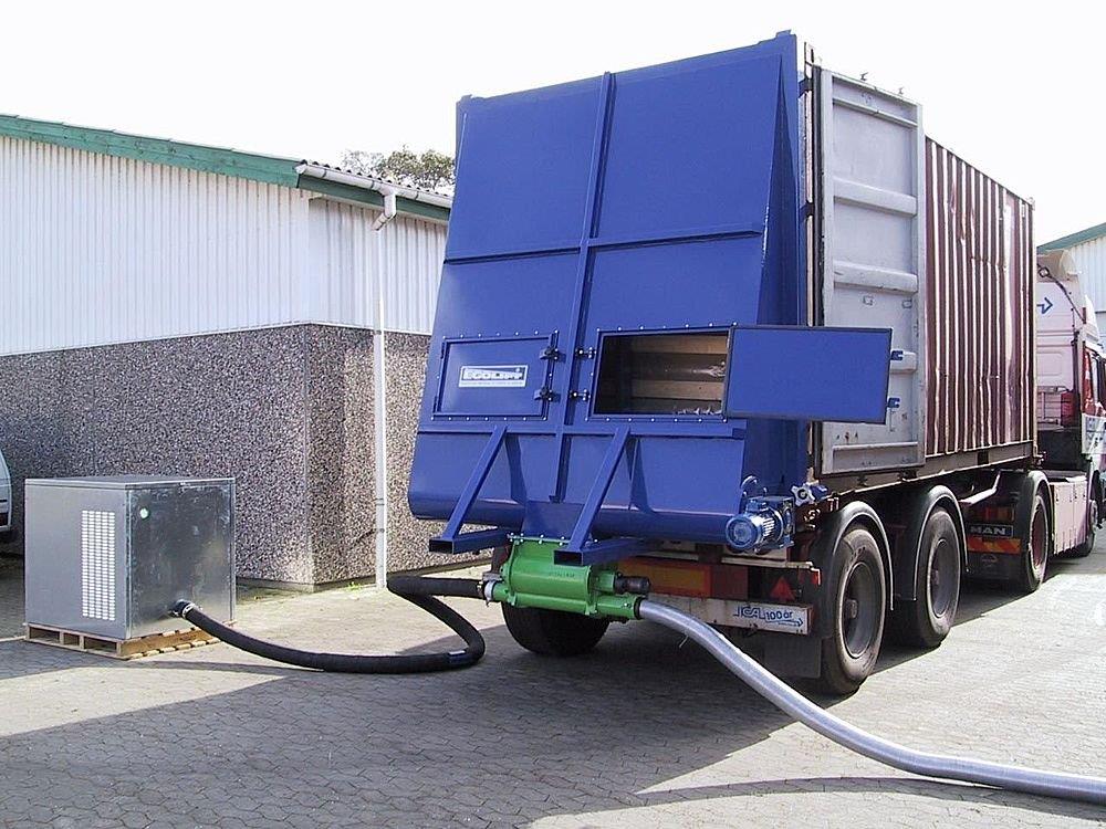 Ship container bulk unloader