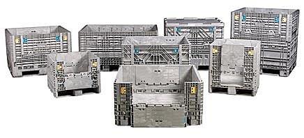 collapsible plastic pallet-box