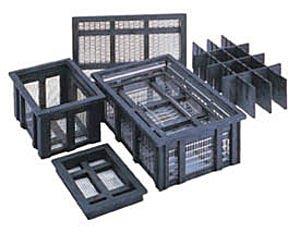 transport basket for parts cleaning