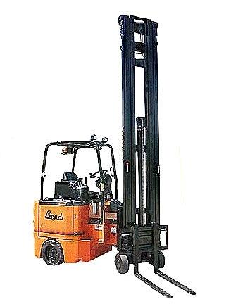 articulated engine powered forklift truck