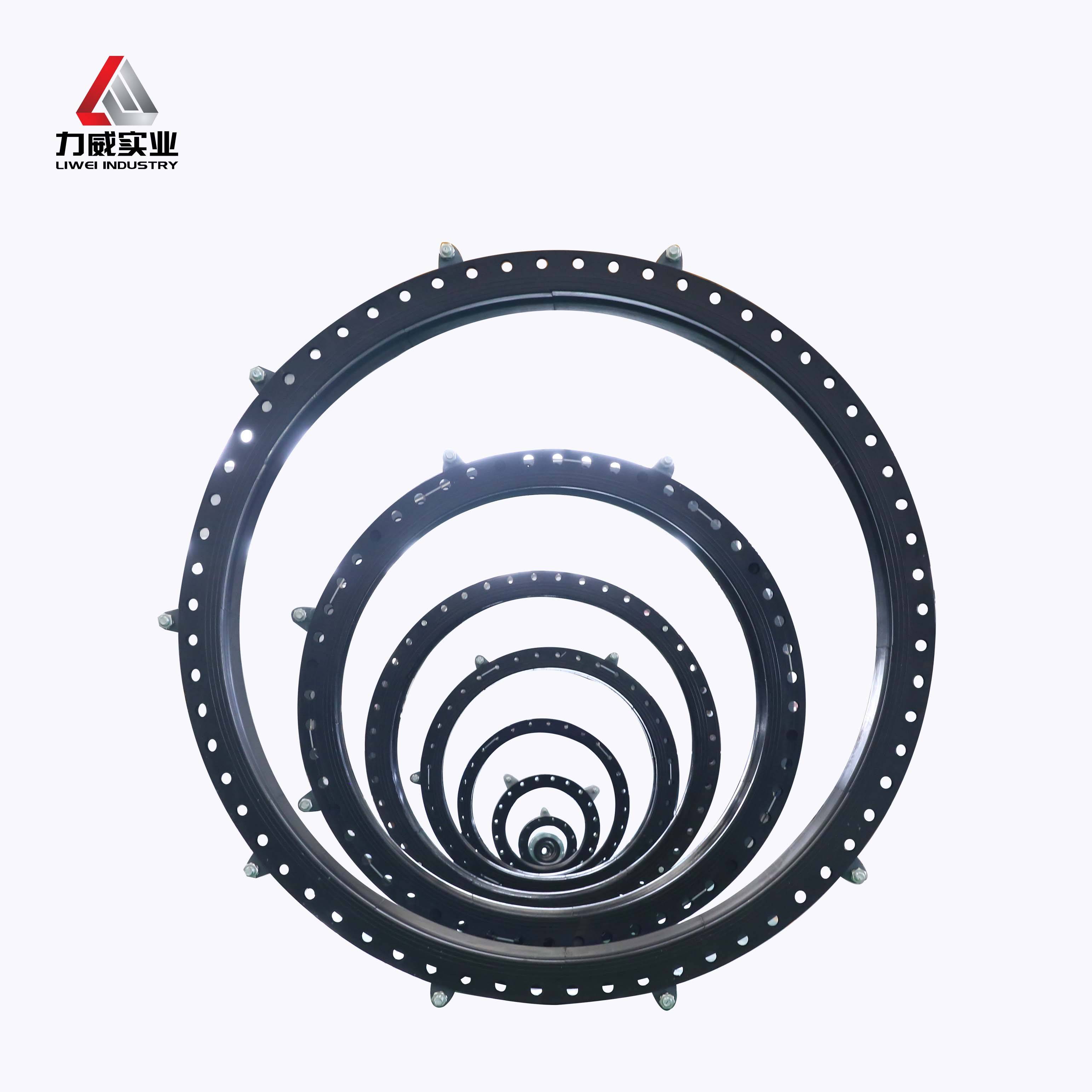 Großkalibriges flexibles Gummigelenk mit Endlage