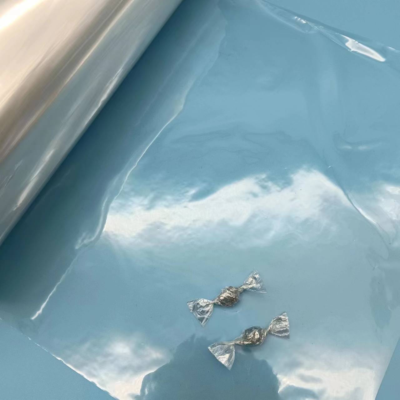 透明扭结膜 糖果牛肉粒巧克力包装 枕形扭结纸可印刷 扭结不易开