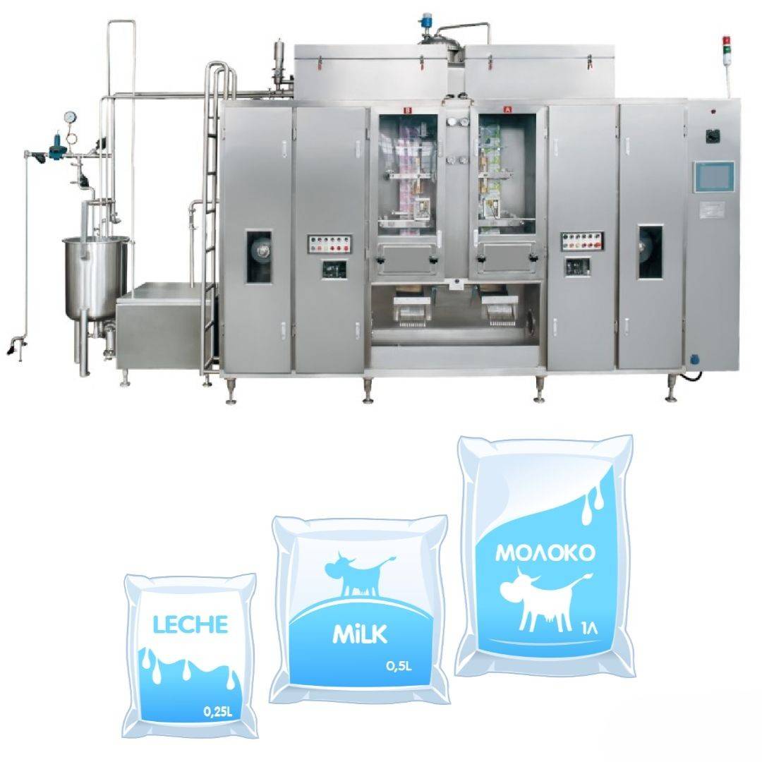 Асептическая машина розлива в мягкие «молочные» пакеты от 120 м...