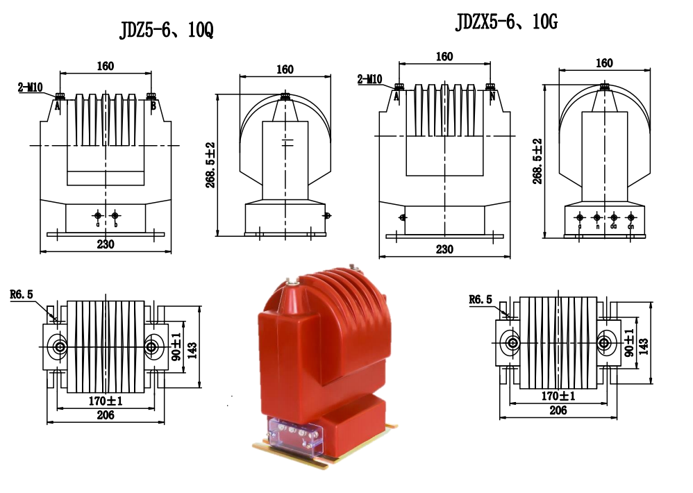 Трансформатор напряжения типа JDZ(X)5-6、10Q(G)