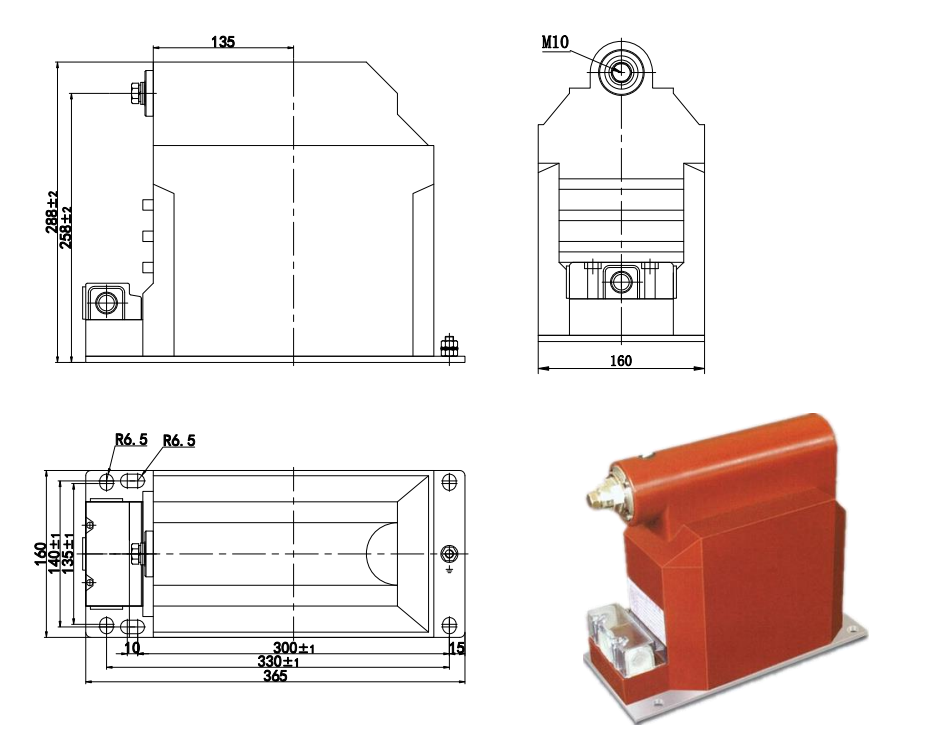 JDZX10-6, 10R type voltage transformer