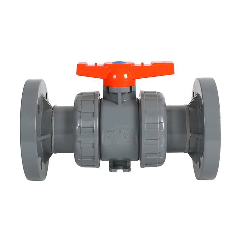 PVC-C/PVC-U法兰式双由令球阀