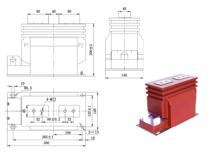  Transformateur de courant de type LZZBJ9-10A10(A1X)