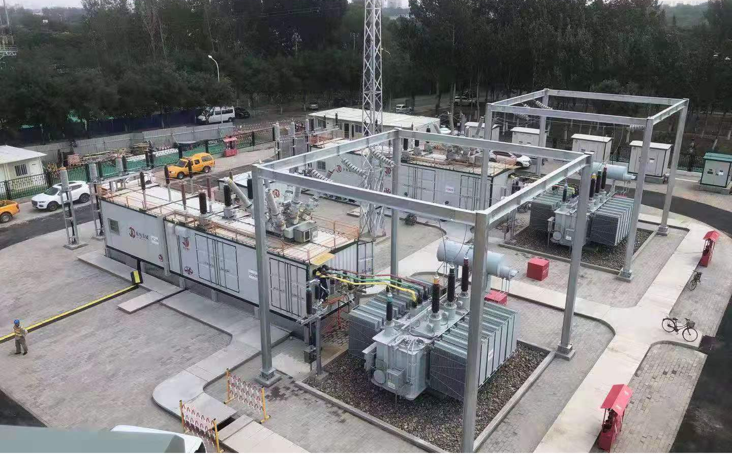 Pre-installed substation