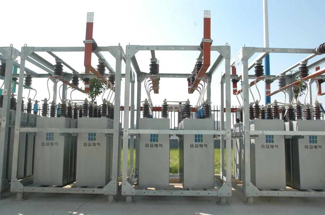 يؤدي إلى الخارج البطانات الخزفية 5KV 450 Kvar مكثف الجهد العالي البنك مرحلة واحدة