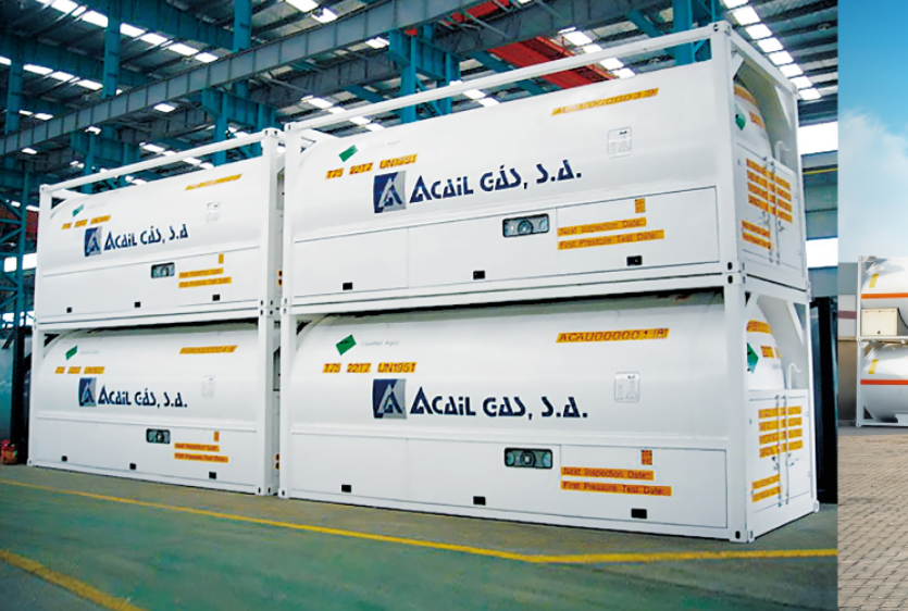 Conteneur-citerne de liquide cryogénique de gaz industriel