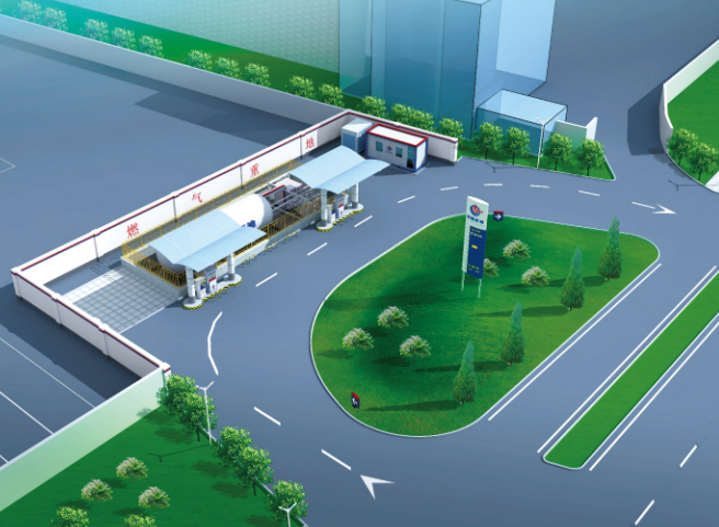 Estação de abastecimento modular de GNL