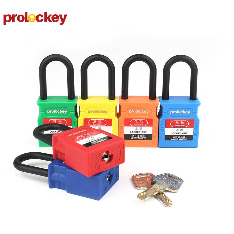 工程安全绝缘挂锁 CP38P  不同花(KD) & 同花(KA) 锁体宽度37mm 锁钩净高25 & 38 & 76mm 尼龙锁梁+尼龙锁壳