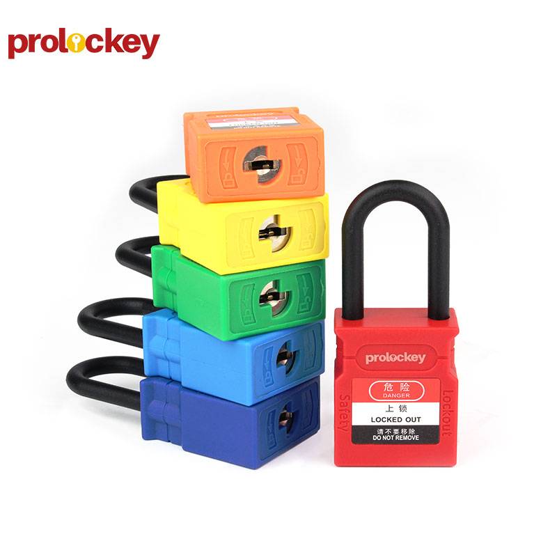 工程安全绝缘挂锁 CP38P  不同花(KD) & 同花(KA) 锁体宽度37mm 锁钩净高25 & 38 & 76mm 尼龙锁梁+尼龙锁壳