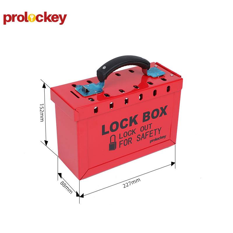 PROLOCKEY/洛科 便携式共锁箱 LK01 红色 227×152×88mm 可挂12把挂锁 不含配件 1个
