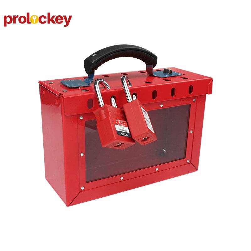 PROLOCKEY/洛科 便携式共锁箱 LK01-2 红色 227×152×88mm 可挂12把挂锁 不含配件 1个
