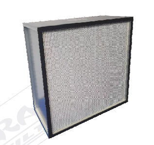 High efficiency filter with partition