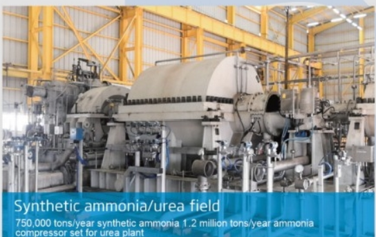 Campo de amônia sintética - unidade compressora de amônia para planta de 750.000 toneladas/ano de amônia sintética e 1,2 milhão de toneladas/ano de ureia
