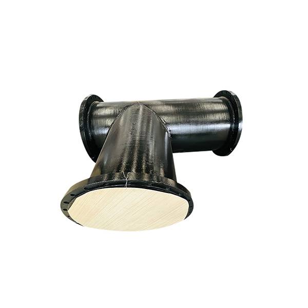 大口径衬胶三通管道