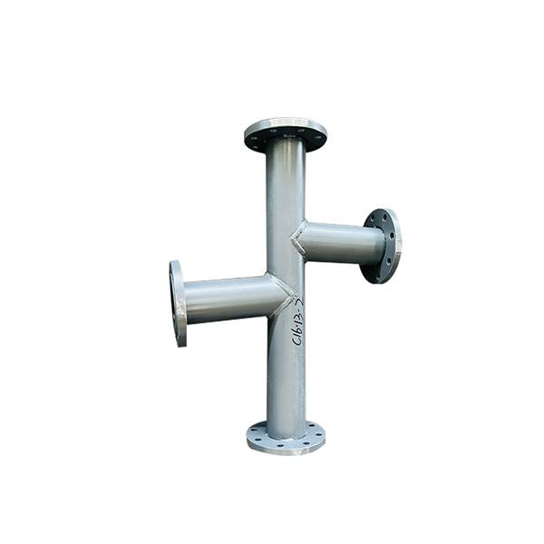 小口径衬胶四通管道