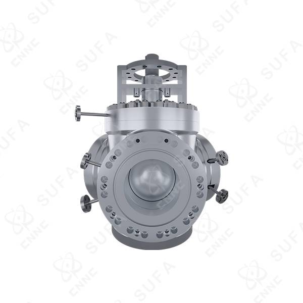 Vanne à boisseau sphérique à quatre voies à cokéfaction retardée