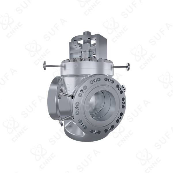 Vanne à boisseau sphérique à quatre voies à cokéfaction retardée