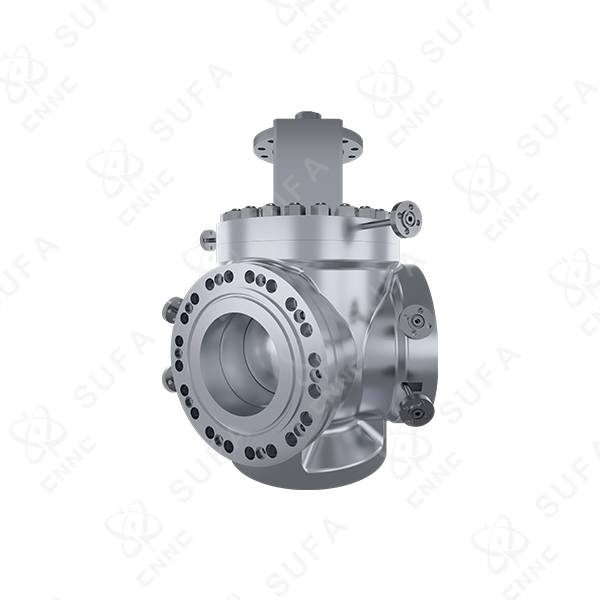 Vanne à boisseau sphérique à quatre voies à cokéfaction retardée