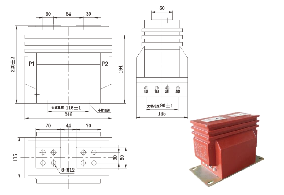 Stromwandler des Typs LFS-10Q