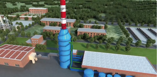 Proyecto de integración de desulfuración de gases de combustión, desnitrificación y eliminación de polvo