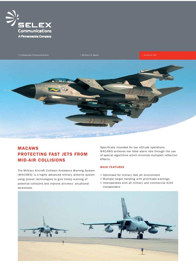 MACAWS - Protecting Fast Jets from Mid-Air Collisions