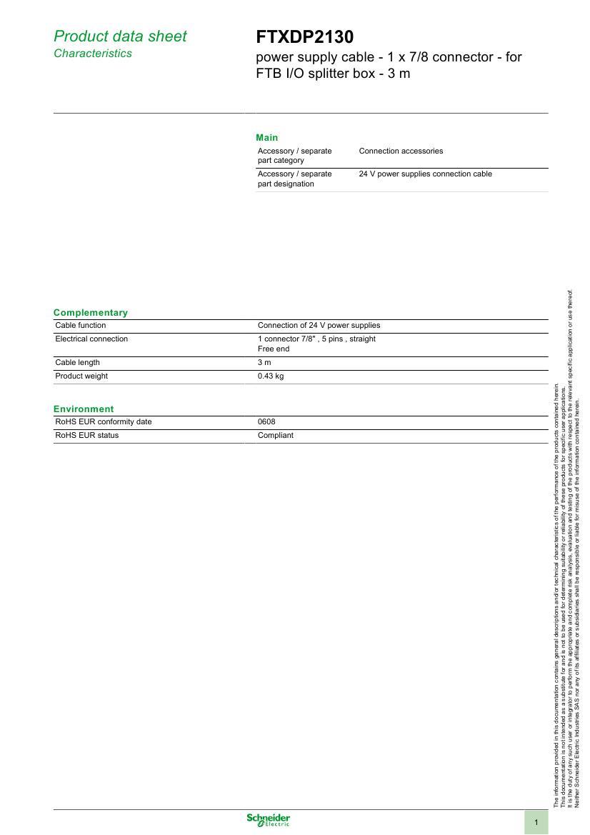 CANopen cabling system FTXDP2130