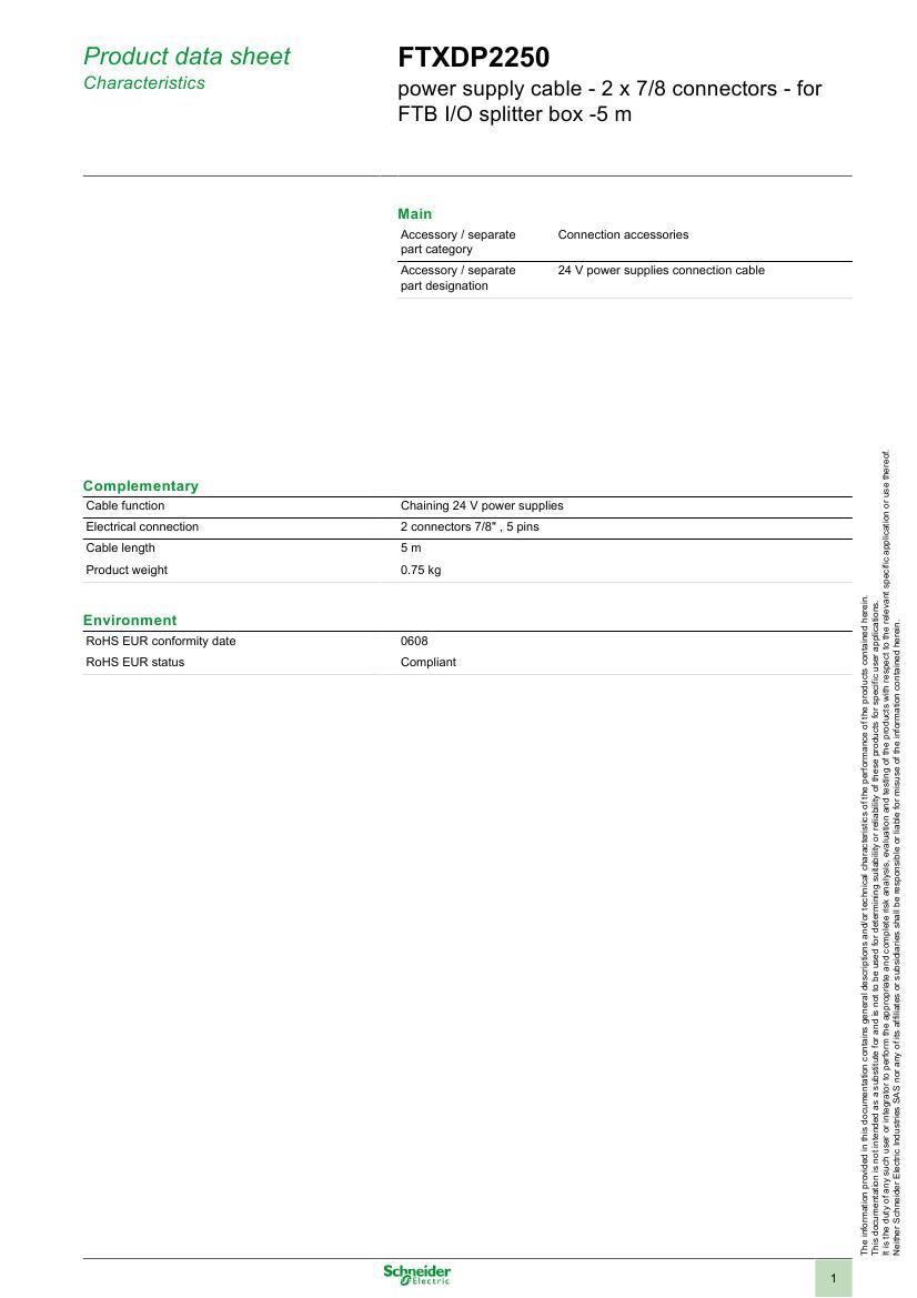 CANopen cabling system FTXDP2250