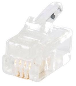 Flat Cable Handset 4 Contact Connector (Qty. 50)