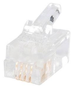 Round Cable Handset 4 Contact Connector (Qty. 50)