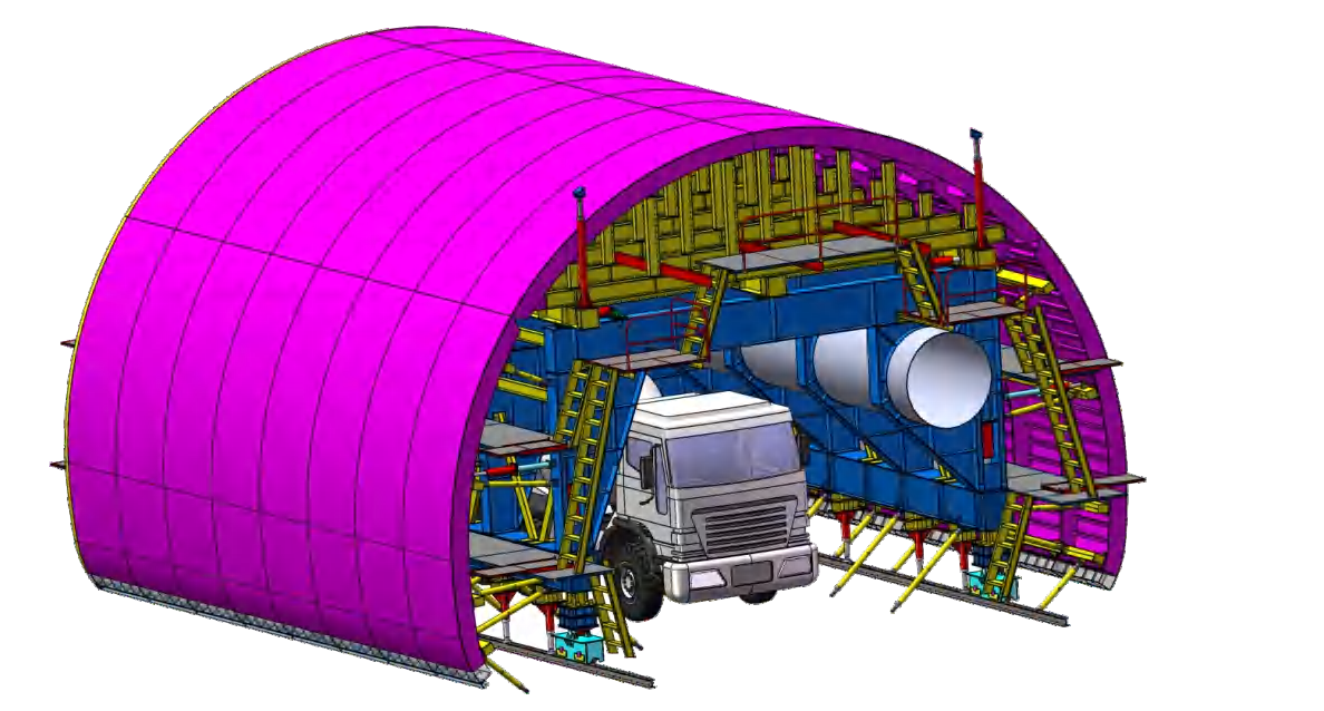 自动浇筑衬砌台车