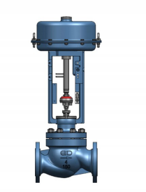 Válvula de regulação pneumática de assento único de gaiola de alta performance do tipo RFPL