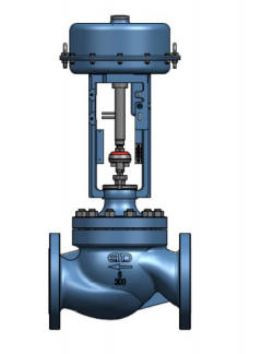 Válvula de regulação pneumática de dois assentos de gaiola de alta performance do tipo RFL