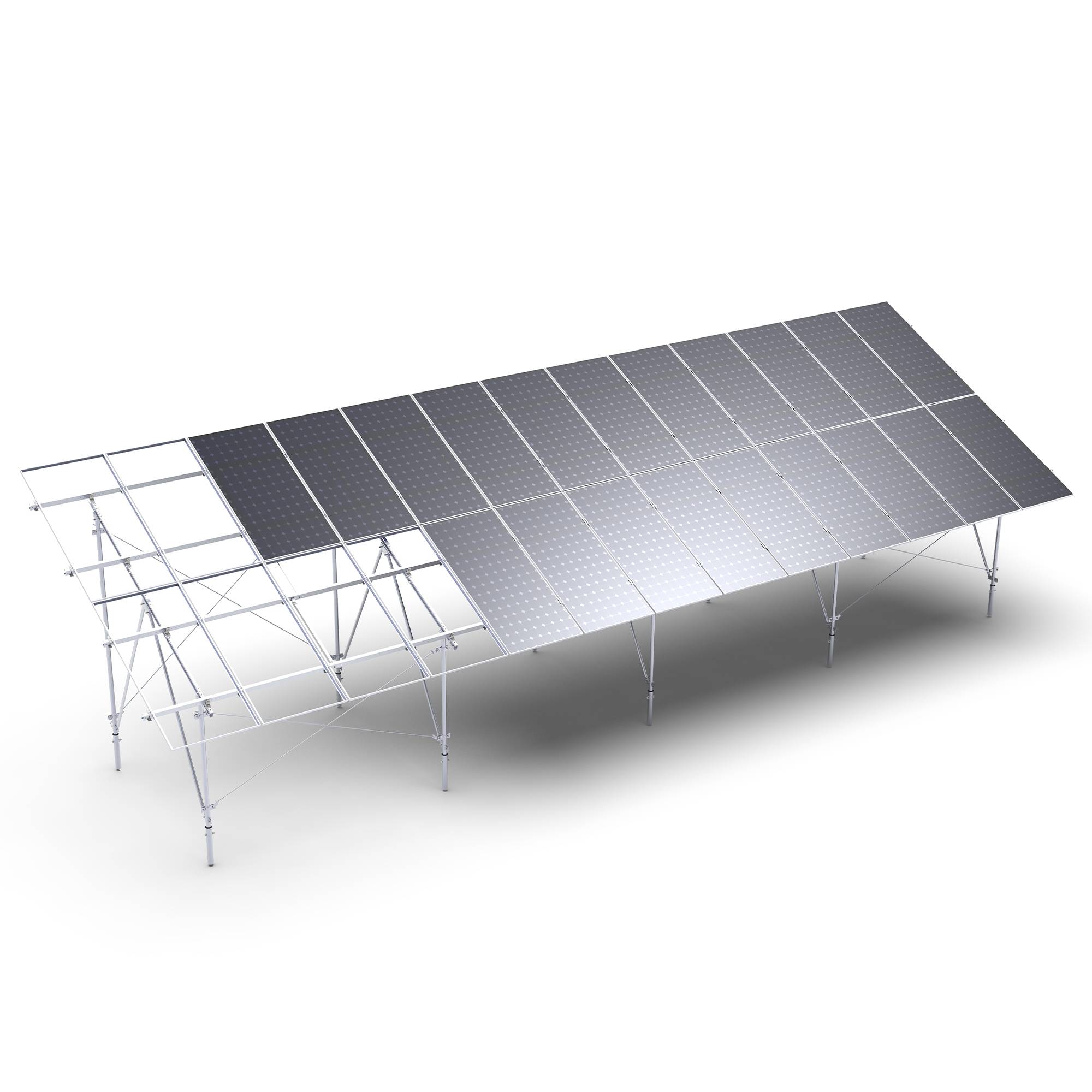 双立柱地面支架