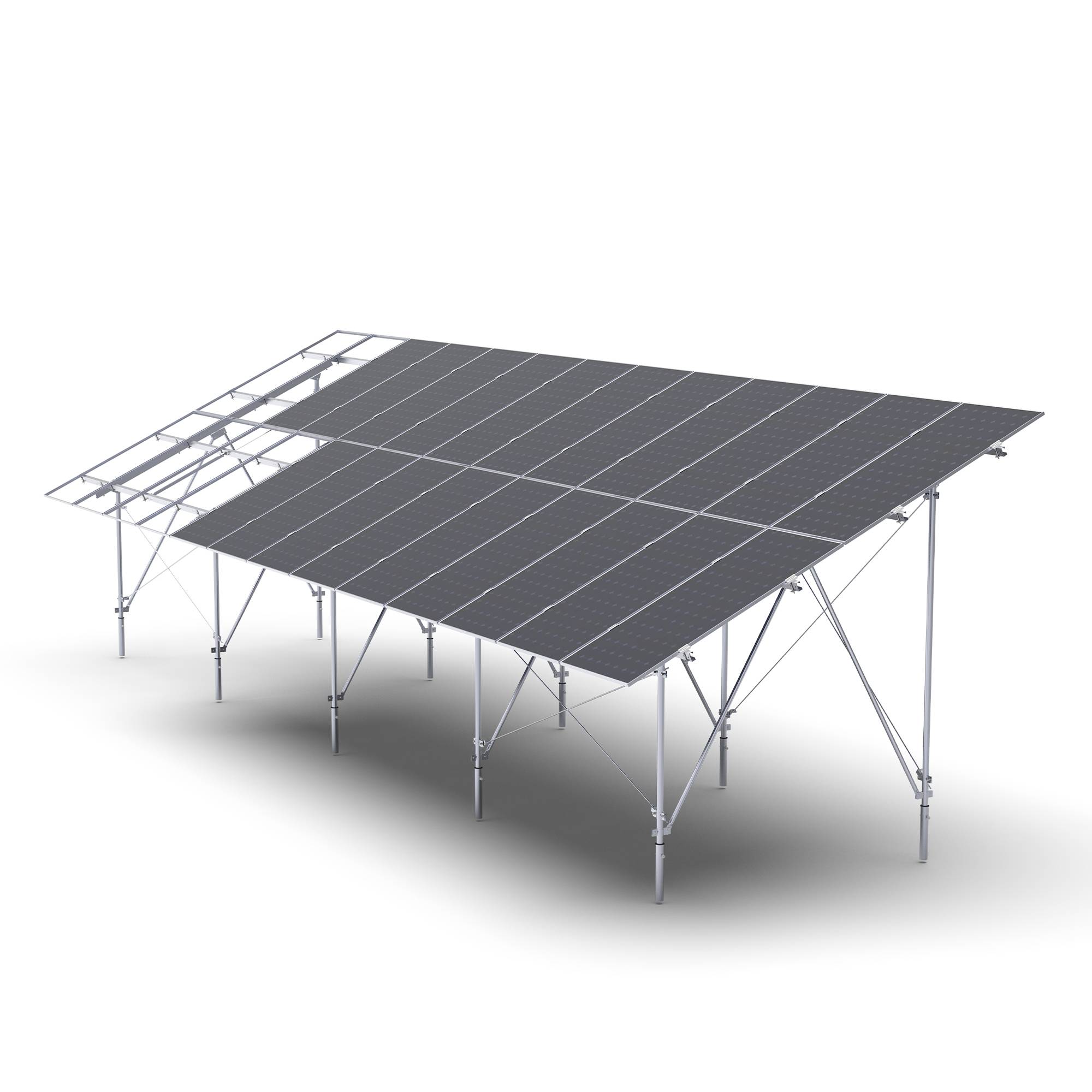 双立柱地面支架