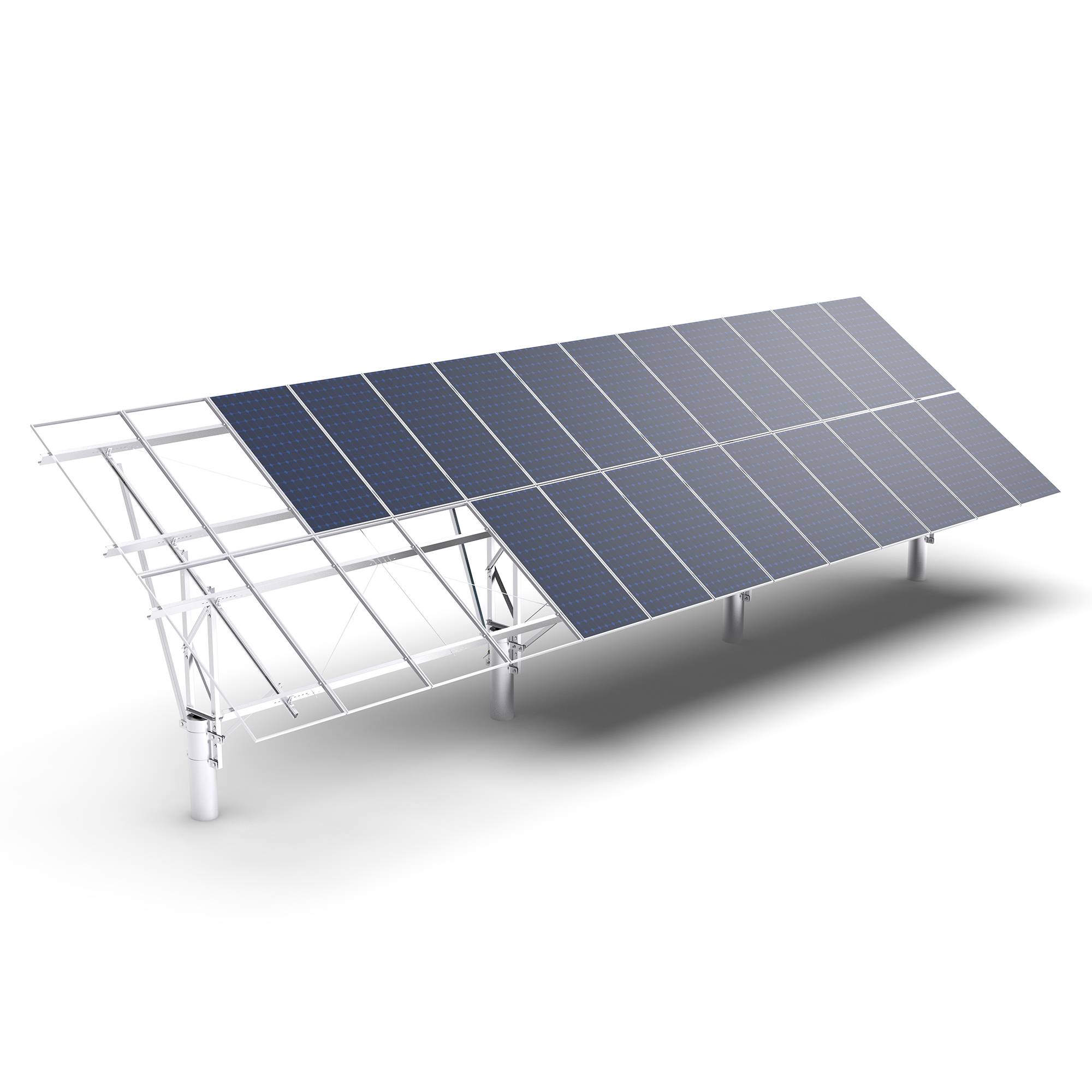 双立柱双抱箍地面支架