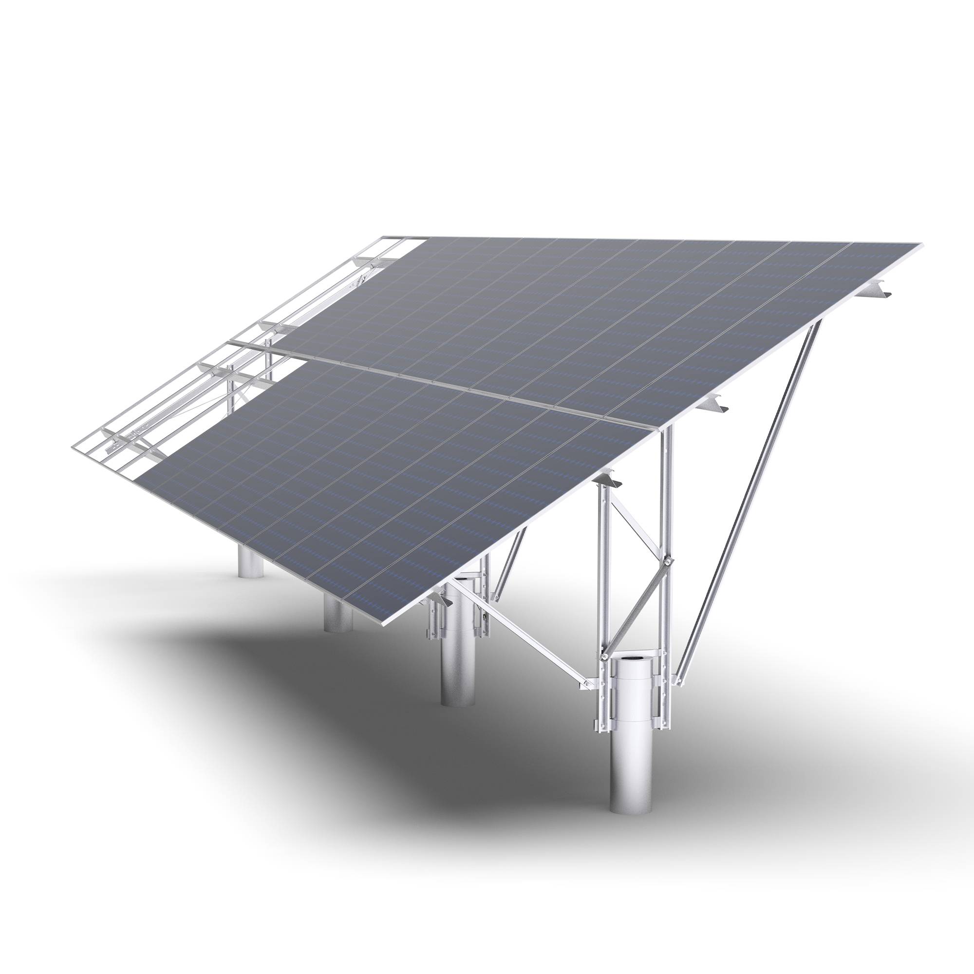 双立柱双抱箍地面支架