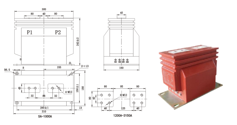 Transformador de Corrente Tipo LZZBJ9-10C2