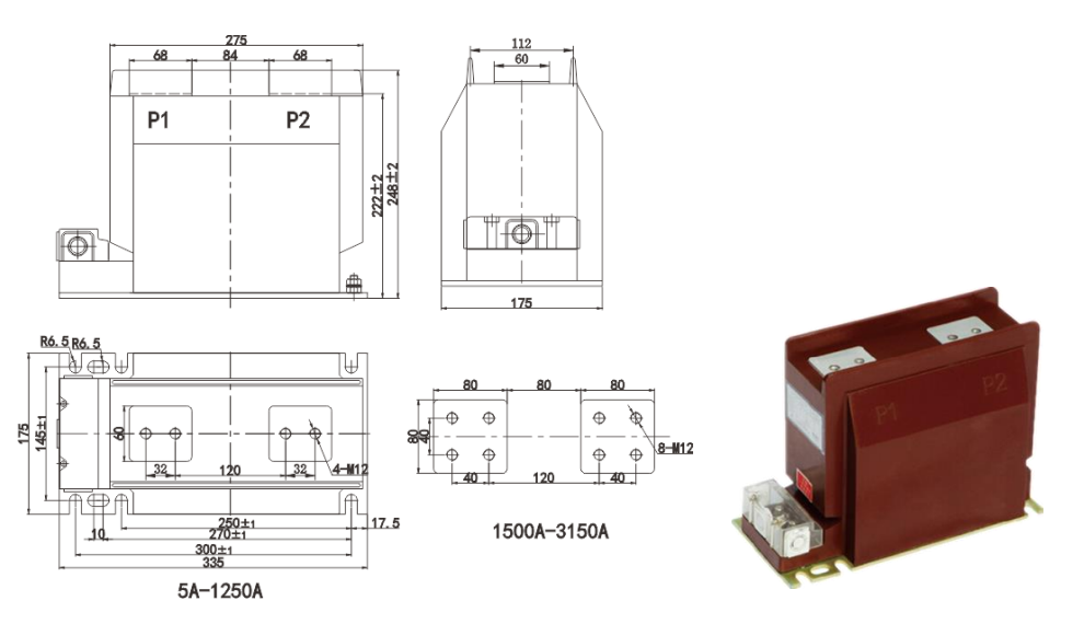 Transformador de Corrente Tipo LZZBJ9-10/175b/2