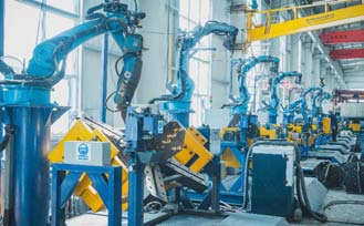 Sechsachsiger Turmfuß-Schweißroboter