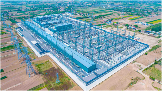 ±800千伏庆阳换流站。国网甘肃电力供图