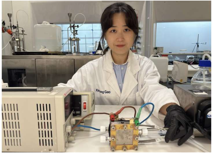 阿德莱德大学博士生高欣桐是《应用化学国际期刊》论文的第一作者，负责其无膜尿素电解系统的研究。图片来源：阿德莱德大学化学工程学院