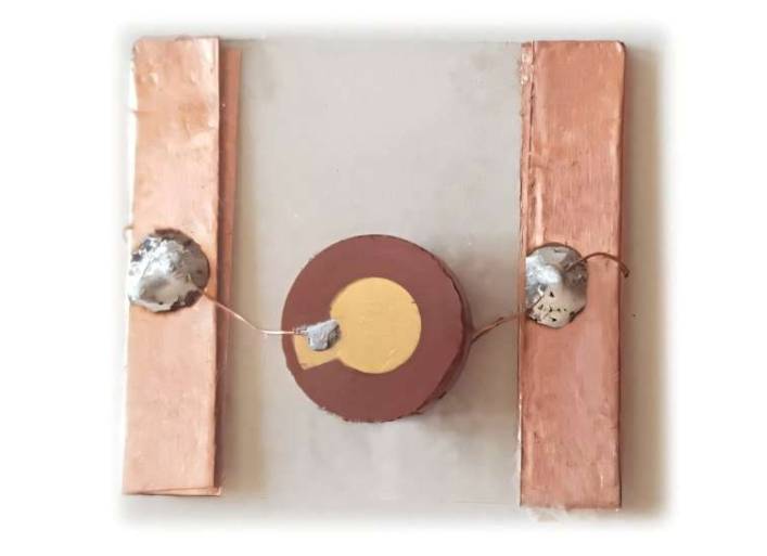 将多晶粉末压制成直径10毫米的致密颗粒